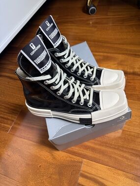 Rick OvensXConverse Dark SHDW High-Top Sneakers in Black and Cream